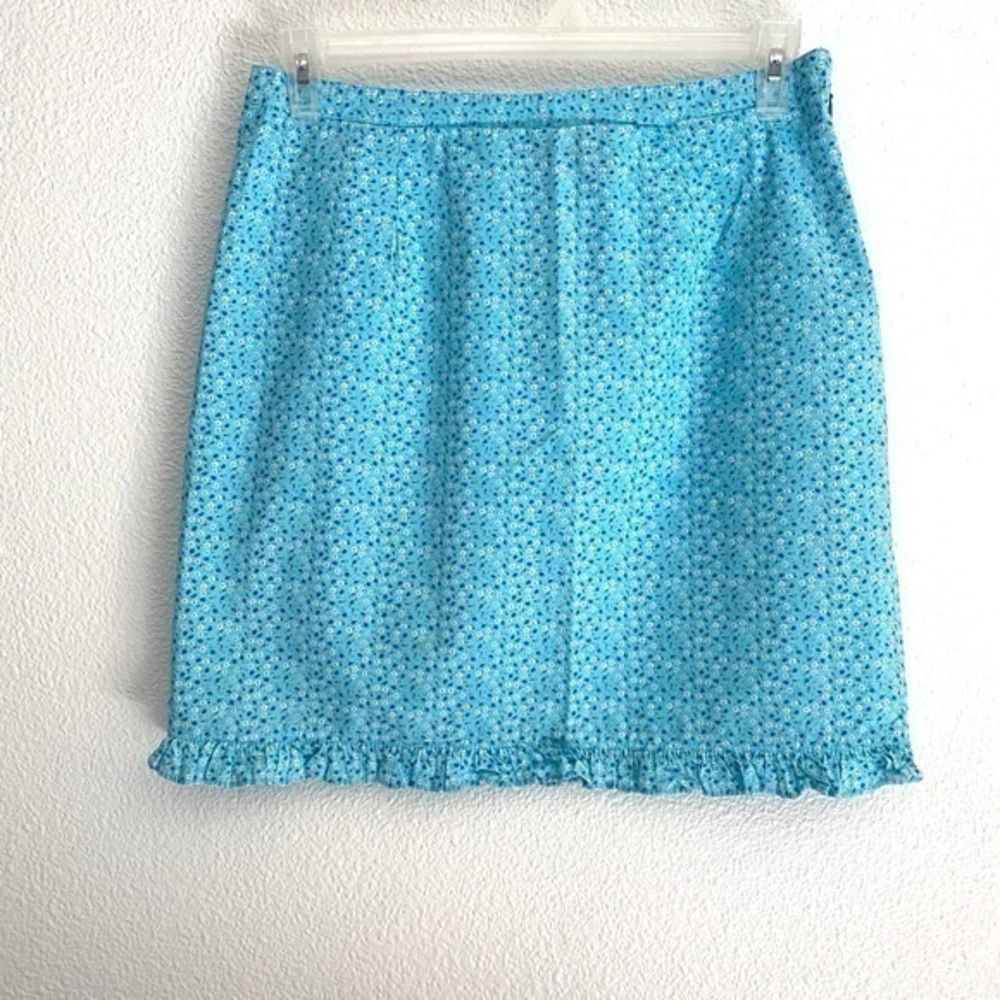Xhilaration blue floral skirt size large